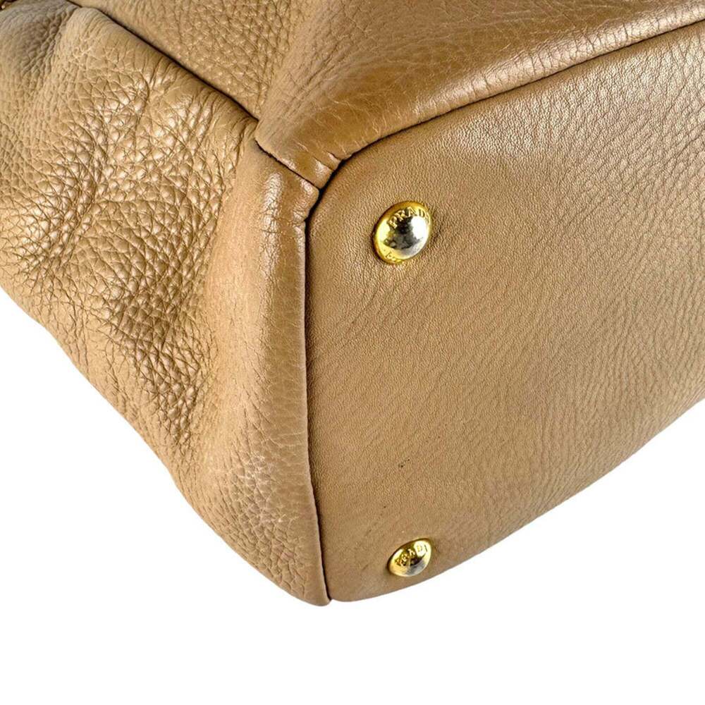 PRADA Cream Leather Shoulder Bag - Picture 8 of 13